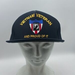 Vietnam‎ Veteran Proud Snapback Hat Embroidered USA Made Military Cap